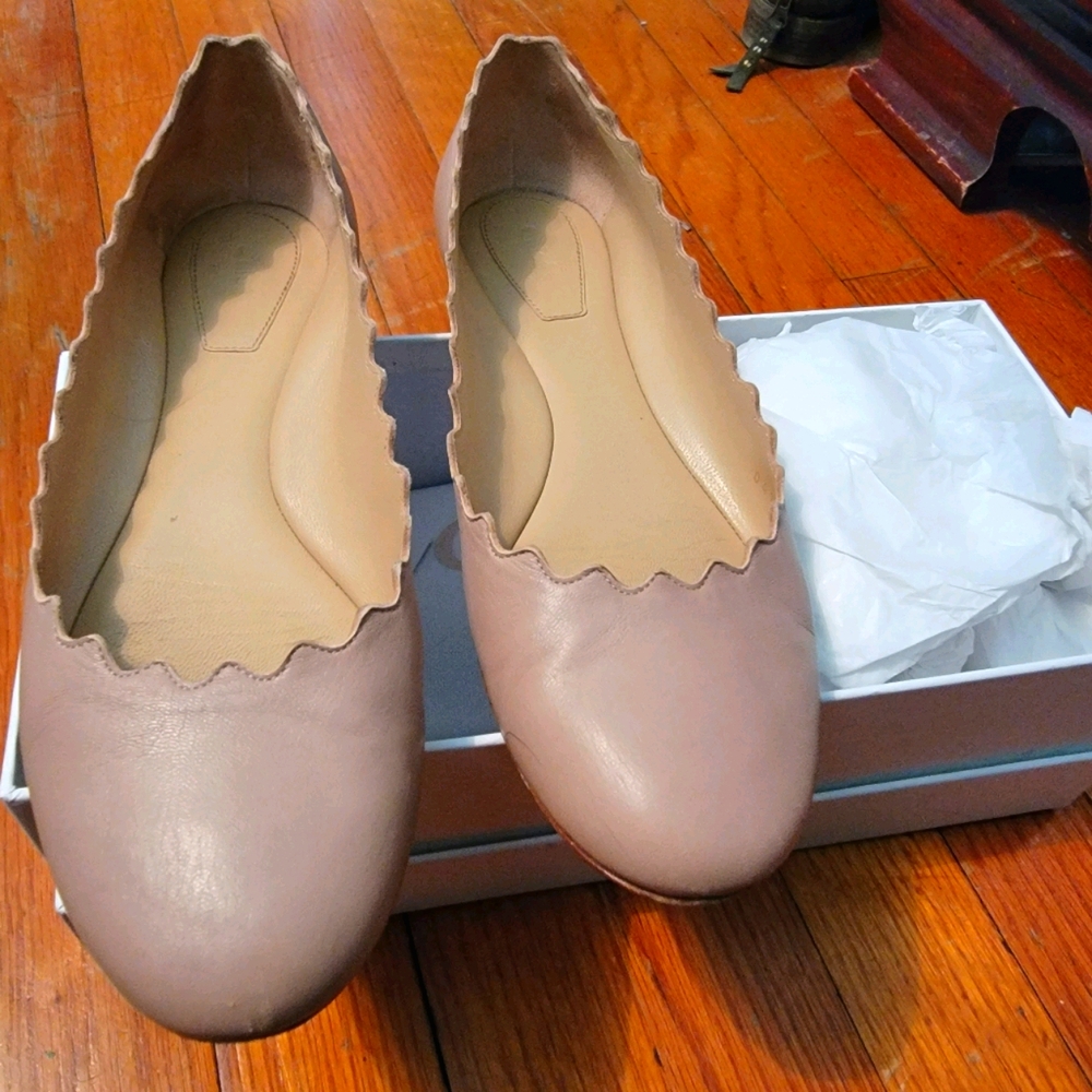 Chloe 'pink tea' flats